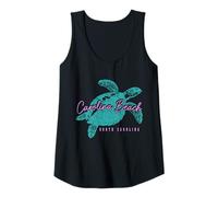 Donna Carolina Beach Carolina del Nord Tartaruga Surfer Vintage Canotta