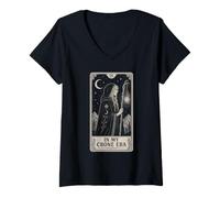 Donna Carta dei Tarocchi Gotici nella Camicia My Crone Era Maglietta con Collo a V