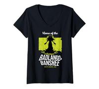 Donna Casa di Badlands Banshee South Dakota America Cryptid State Maglietta con Collo a V