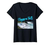 Donna Cascate del Niagara Maglietta con Collo a V