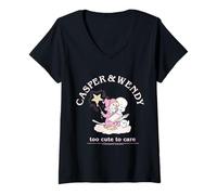 Donna Casper Movie Casper & Wendy Troppo Carino per prendersi Cura Maglietta con Collo a V