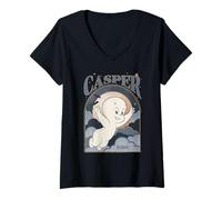 Donna Casper The Friendly Ghost Dreamy Clouds Maglietta con Collo a V