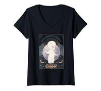 Donna Casper The Friendly Ghost Moonlit Dream Maglietta con Collo a V