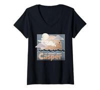 Donna Casper The Friendly Ghost Starry Flight Maglietta con Collo a V