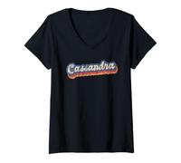Donna Cassandra - Camicia Personalizzata con Nome e Scritta in Inglese 70" Maglietta con Collo a V