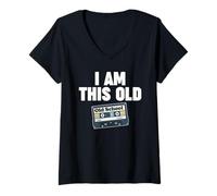 Donna Cassette Tape I AM This Old Maglietta con Collo a V