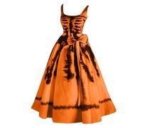 Donna Casual Abito Halloween, Abito Cerimonia Donna Elegante con Spalline di Halloween Stampa Partito Aderente off Spalla Abiti Casual Elegante Halter Senza Maniche Stampati Divertenti per Halloween