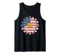 Donna Casual Fiore Bandiera Americana Stelle e Strisce Grafica Canotta