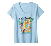 Donna Catch The Vibe Estate Maglietta con Collo a V