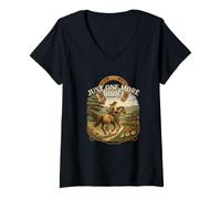 Donna Cavalli Terapia Equestre Just One More Ride Maglietta con Collo a V