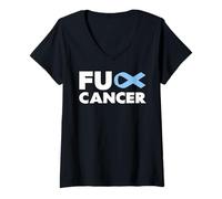 Donna Cazzo Cancro Tshirt - Cazzo Prostata Cancer Awareness Maglietta con Collo a V