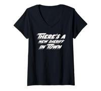 Donna c'è Un Nuovo Sceriffo in Città | 1970's Movie Quote Maglietta con Collo a V