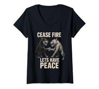 Donna CEASE FIRE UNLEASH UNITY audace, feroce e indimenticabile Maglietta con Collo a V