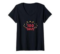 Donna Celebrazione dei 100 Giorni Maglietta con Collo a V