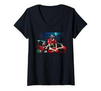 Donna Celebrazione dei Gol di Roy Keane Manchester Utd Coppa del Mondo di Calcio Maglietta con Collo a V
