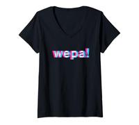 Donna Celebrazione del ballo della festa di Wepa Boricua Maglietta con Collo a V