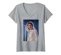 Donna Celine Dion cantante dal Vivo Falling Into You World Tour 1996 Maglietta con Collo a V