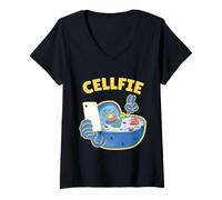 Donna Cell Fie - Divertente regalo per insegnante di scienza e biologia, scienziato Maglietta con Collo a V