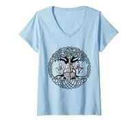 Donna Celtic Irlanda vichinga celtica Nodo Albero Maglietta con Collo a V