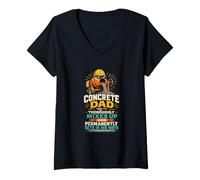 Donna Cement Mason Concrete Dad Humor Maglietta con Collo a V