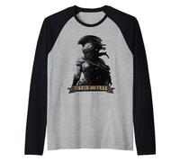 Donna Centurione Arte Romana Bianco e Nero con Labbra Rosse Maglia con Maniche Raglan