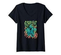 Donna Cerberus - Mitologia Guardiana degli Inferi Maglietta con Collo a V