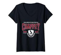 Donna Chaffey Arch Retro University Athletic Sports Tee Uomo Donna Maglietta con Collo a V