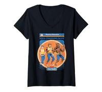 Donna Changing Body Werewolf Sarcastic Vintage Funny Adult Humor Maglietta con Collo a V
