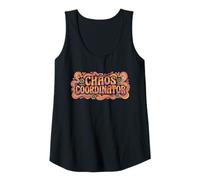 Donna Chaos Coordinator Retro Groovy Mom - Funny Pet & Kid Life Canotta
