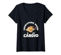 Donna Charcuterie Board Is My Cardio Funny Salumi Food Artist Maglietta con Collo a V