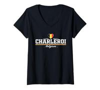 Donna Charleroi Belgium Maglietta con Collo a V