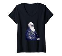 Donna Charles Darwin di Julia Margaret Cameron Maglietta con Collo a V