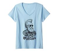 Donna Charles Darwin Punk Selezione Naturale Rifiuto Scienza Divertimento Maglietta con Collo a V