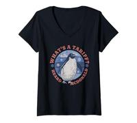 Donna Che cosa è una tariffa sentito McDonald Islands Penguins Trade Wars Maglietta con Collo a V