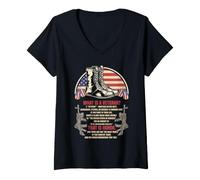 Donna Che cos'è Un veterano Che è Honor Veterans Day Patriotic US Maglietta con Collo a V