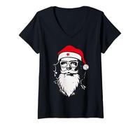 Donna Che Guevara Camicia Natale Babbo Natale Divertente Natale Maglietta con Collo a V