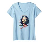 Donna Che Guevara Revolutionary Freedom Maglietta con Collo a V