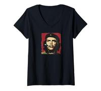 Donna Che Guevara Revolutionary Freedom Maglietta con Collo a V
