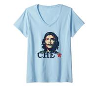 Donna Che Guevara Revolutionary Freedom Maglietta con Collo a V