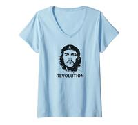 Donna Che Guevara Revolutionary Freedom Maglietta con Collo a V