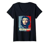 Donna Che Guevara Revolutionary Freedom Maglietta con Collo a V