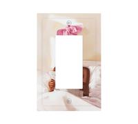 Donna che legge giornale sul letto interruttore della luce piastra da parete piastra frontale copertura singolo bilanciere 1 banda decoratore presa coperture per la casa cucina camera bagno Decor