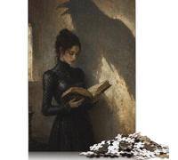 Donna che legge l'ombra del corvo Puzzle 300 Pezzi, Gioco Puzzle