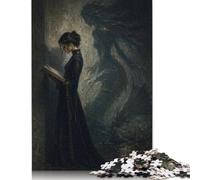 Donna che legge l'ombra del drago Puzzle 300 Pezzi, Gioco Puzzle