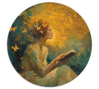 Donna che legge|Monarch Farfalla in Golden Halo| Puzzle Divertenti Per Tutta La Famiglia 1000pcs (67.5x67.5cm) Adulti