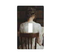 Donna che legge su una sedia copertura interruttore luce decorativo singolo Toggle 1 banda piastra da parete per cucina fattoria camera da letto bagno decorazione artistica