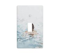 Donna che nuota nel mare Copertura interruttore della luce decorativo singolo Toggle 1 Gang Piastra da parete per cucina fattoria camera da letto bagno Art Decor