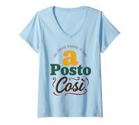 Donna Che Serata Ragazzi io Sono a Posto così Maglietta con Collo a V