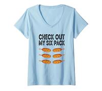 Donna Check out My Corn Dog - Confezione da Sei Maglietta con Collo a V