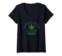 Donna Cheech & Chong Los Angeles Team 420 Maglietta con Collo a V